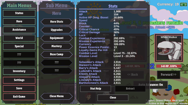 Скриншот из Monster Hunting: Incremental Grind Forever