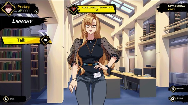Screenshot of JNZ: Nightmare Girls gameplay showing in-action mechanics
