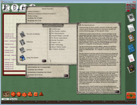 Screenshot z Fantasy Grounds - Call of Cthulhu Ruleset Screenshot z Fantasy Grounds - Call of Cthulhu Ruleset