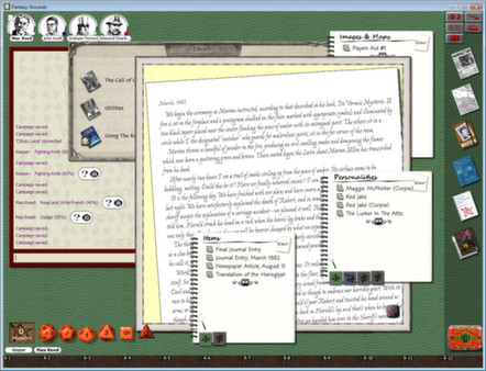 Screenshot z Fantasy Grounds - Call of Cthulhu Ruleset Screenshot z Fantasy Grounds - Call of Cthulhu Ruleset