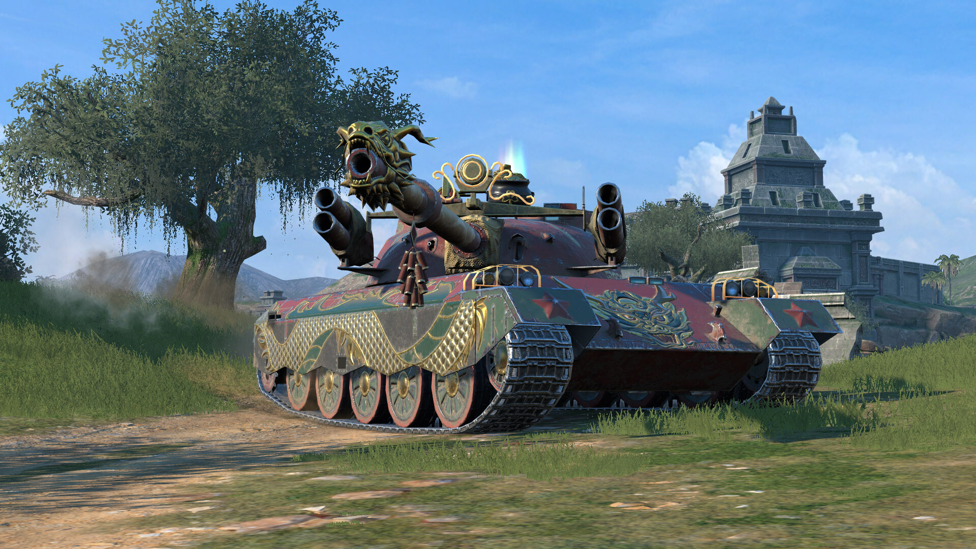 Скриншот World of Tanks Blitz - WZ-122 TM Flamedragon Pack — кадр 4