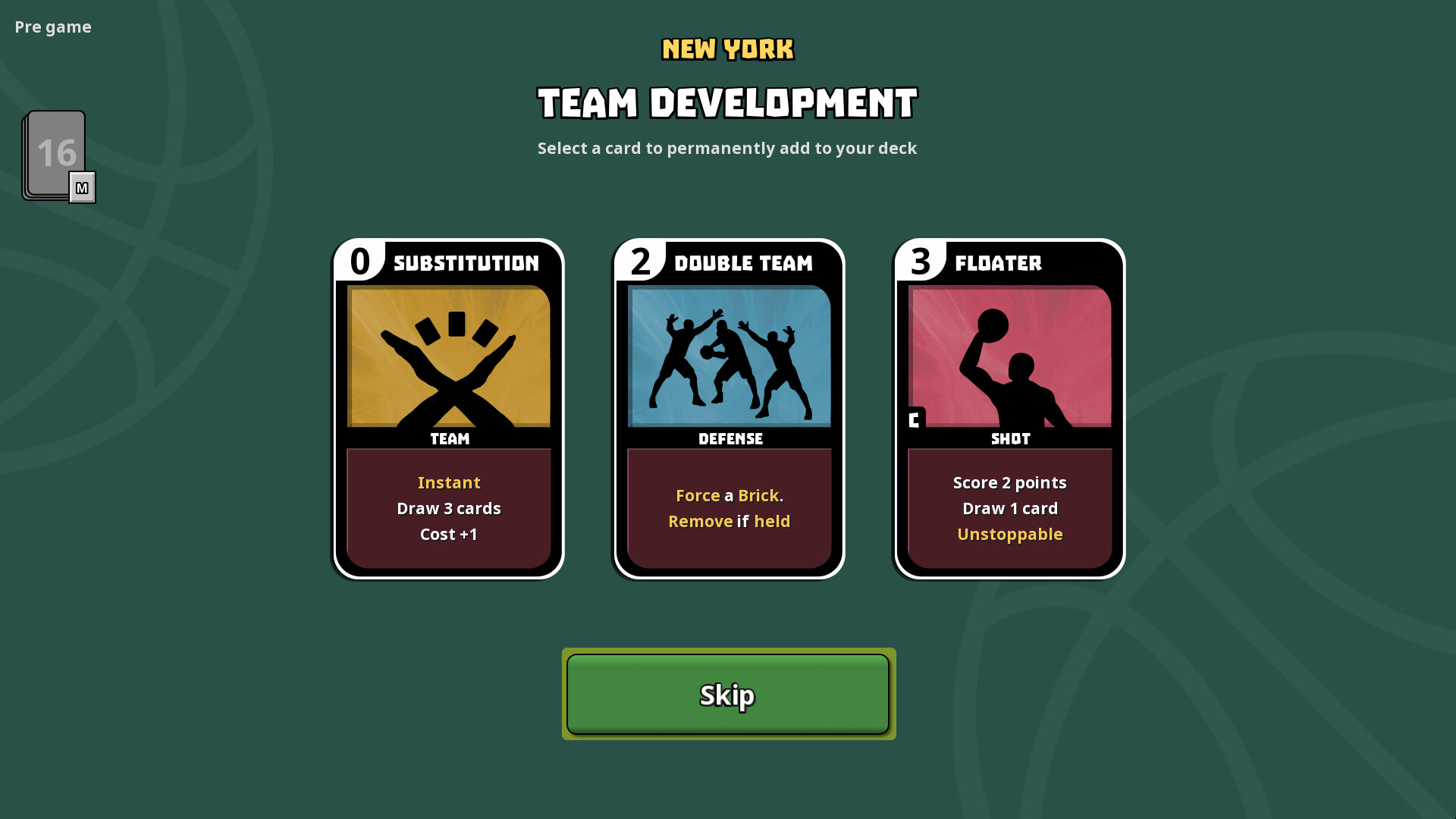 Clutchtime: Basketball Deckbuilder gameplay screenshot 5