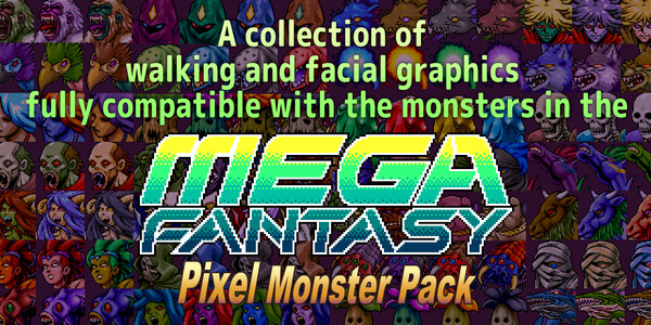 RPG Maker MZ - MEGA FANTASY Walking Monsters and Faces