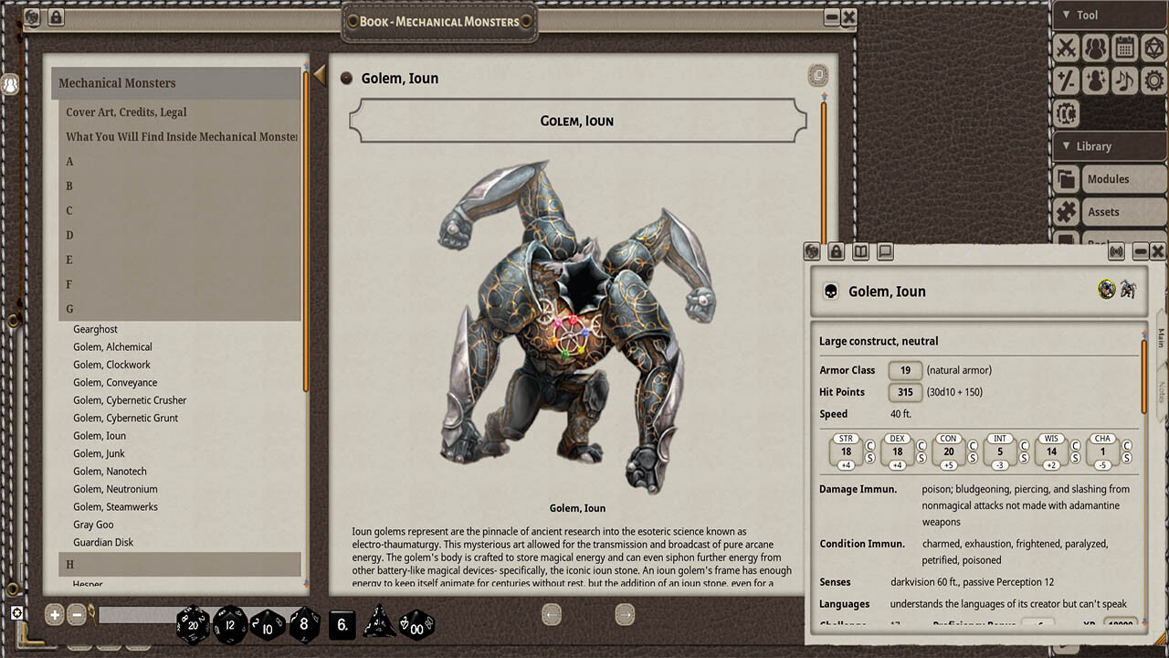 Fantasy Grounds - Mechanical Monstersのスクリーンショット 1