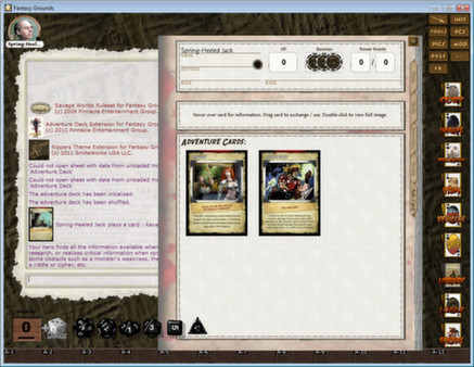 Fantasy Grounds - Savage Worlds Adventure Deck