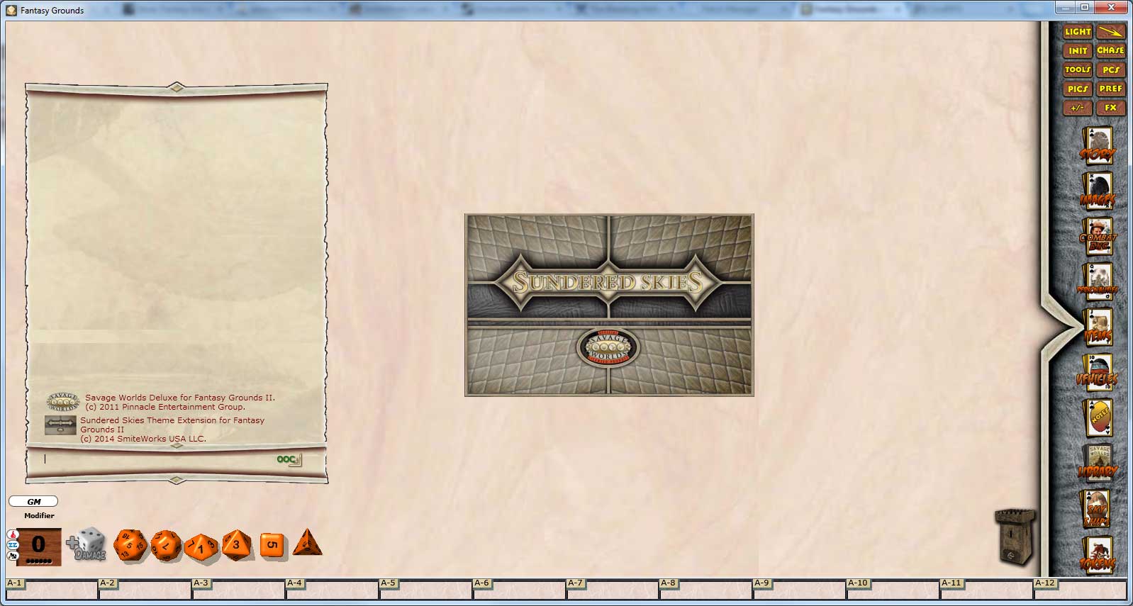 Fantasy Grounds - Savage Worlds Setting: Sundered Skies screenshot 1