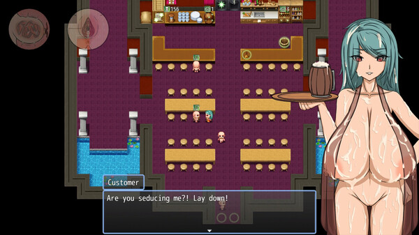 Screenshot of Hungry Noemi gameplay showing in-action mechanics