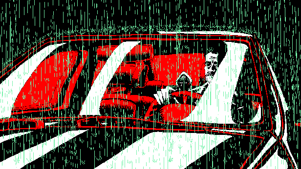 Чел я просто хочу домой — постер с персонажами и атмосферой 80-х, пейнт-графика и нуарный стиль