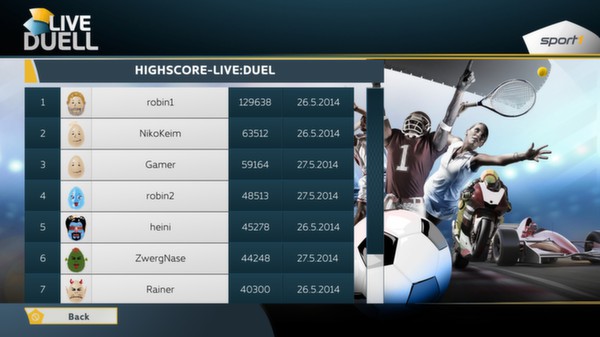Screenshot z SPORT1 Live : Duel