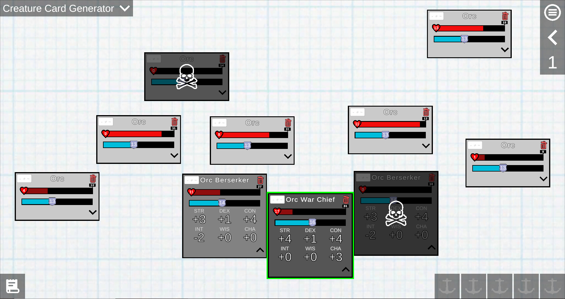 Table Top Creature Tracker screenshot 1