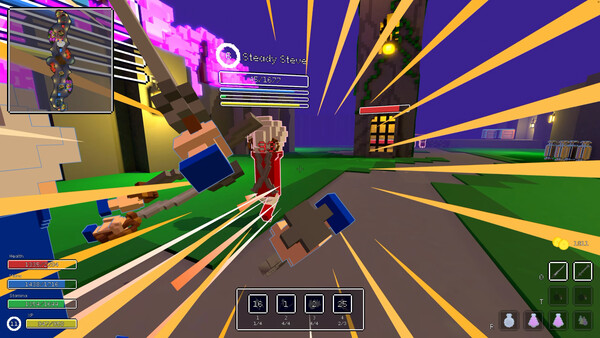 Screenshot of Cube Arena gameplay showing in-action mechanics