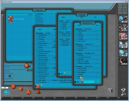Screenshot z Fantasy Grounds - Mutants & Masterminds Ruleset