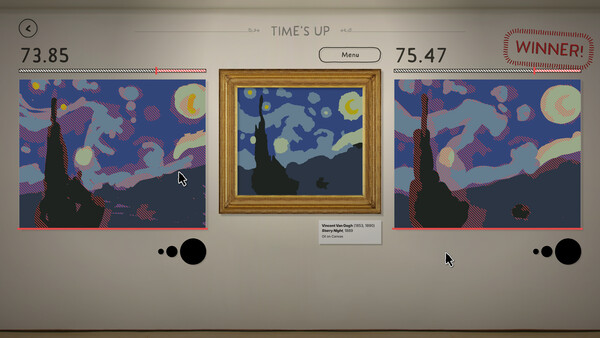 Screenshot of Sloppy Forgeries gameplay showing in-action mechanics