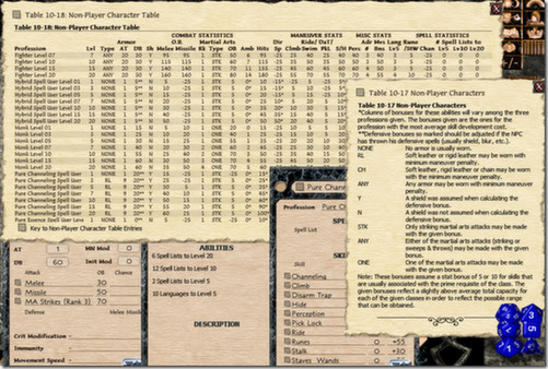Screenshot z Fantasy Grounds - Rolemaster Classic Ruleset Screenshot z Fantasy Grounds - Rolemaster Classic Ruleset