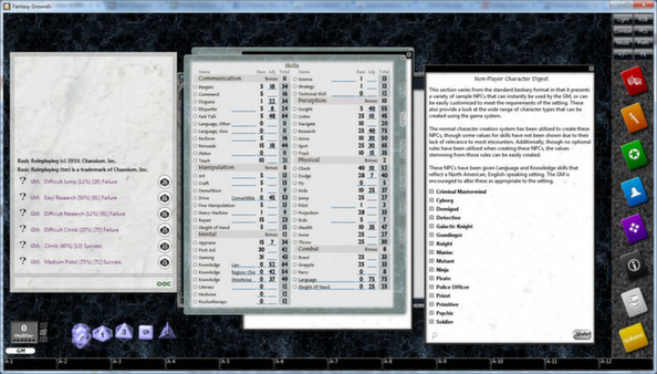 Screenshot z Fantasy Grounds - Basic Roleplaying (BRP) Ruleset Screenshot z Fantasy Grounds - Basic Roleplaying (BRP) Ruleset