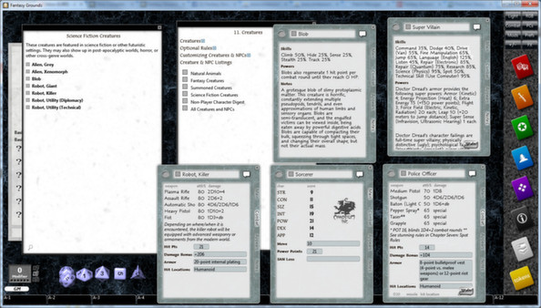 Screenshot z Fantasy Grounds - Basic Roleplaying (BRP) Ruleset Screenshot z Fantasy Grounds - Basic Roleplaying (BRP) Ruleset
