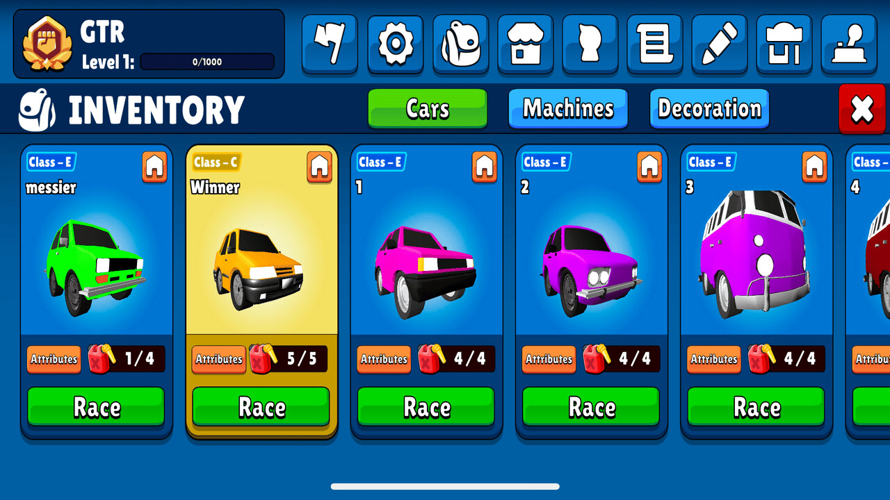 #4. GTR - Garage Town Racing (Steam) De: Messier Games - AU