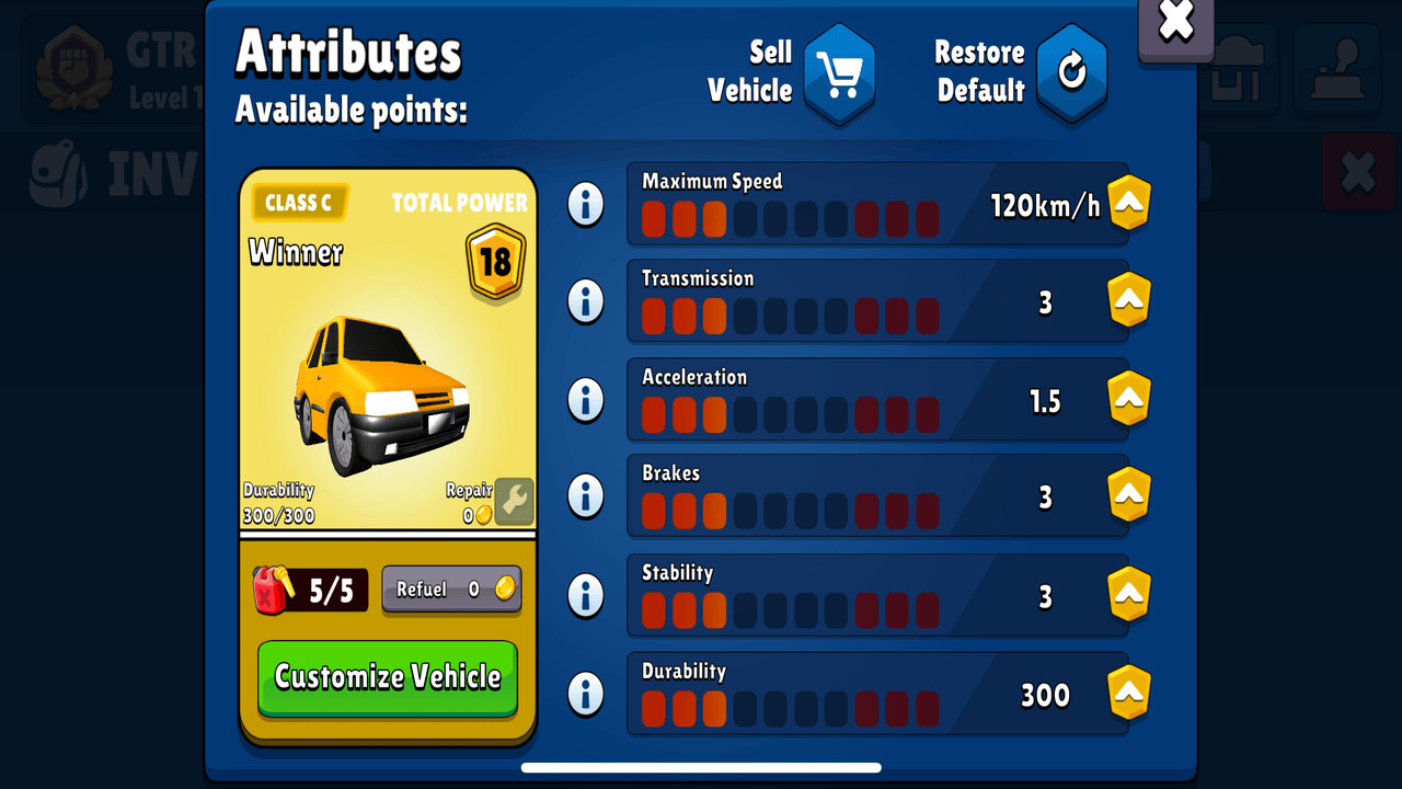 #5. GTR - Garage Town Racing (Steam) De: Messier Games - AU