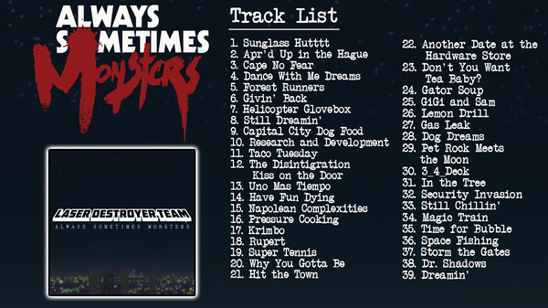 Screenshot z Always Sometimes Monsters (Soundtrack)