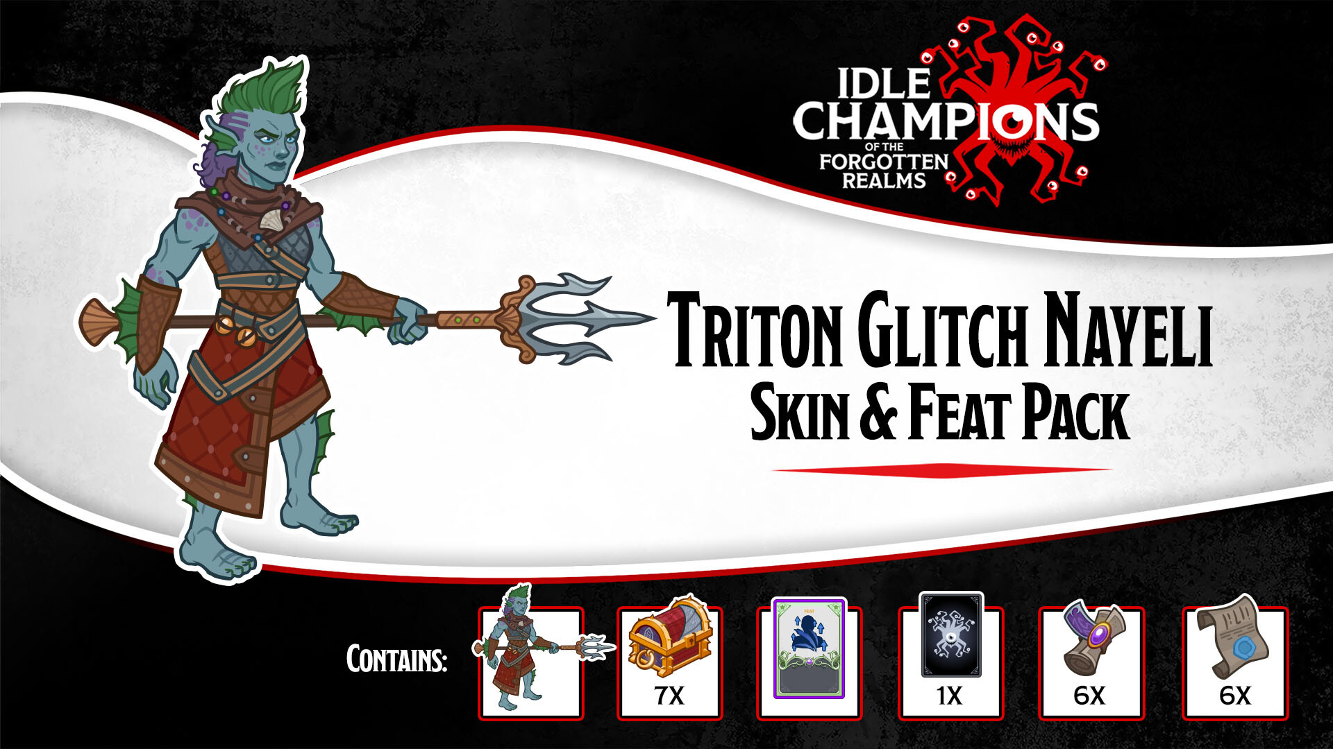 Idle Champions - Triton Glitch Nayeli Skin & Feat Pack Featured Screenshot #1