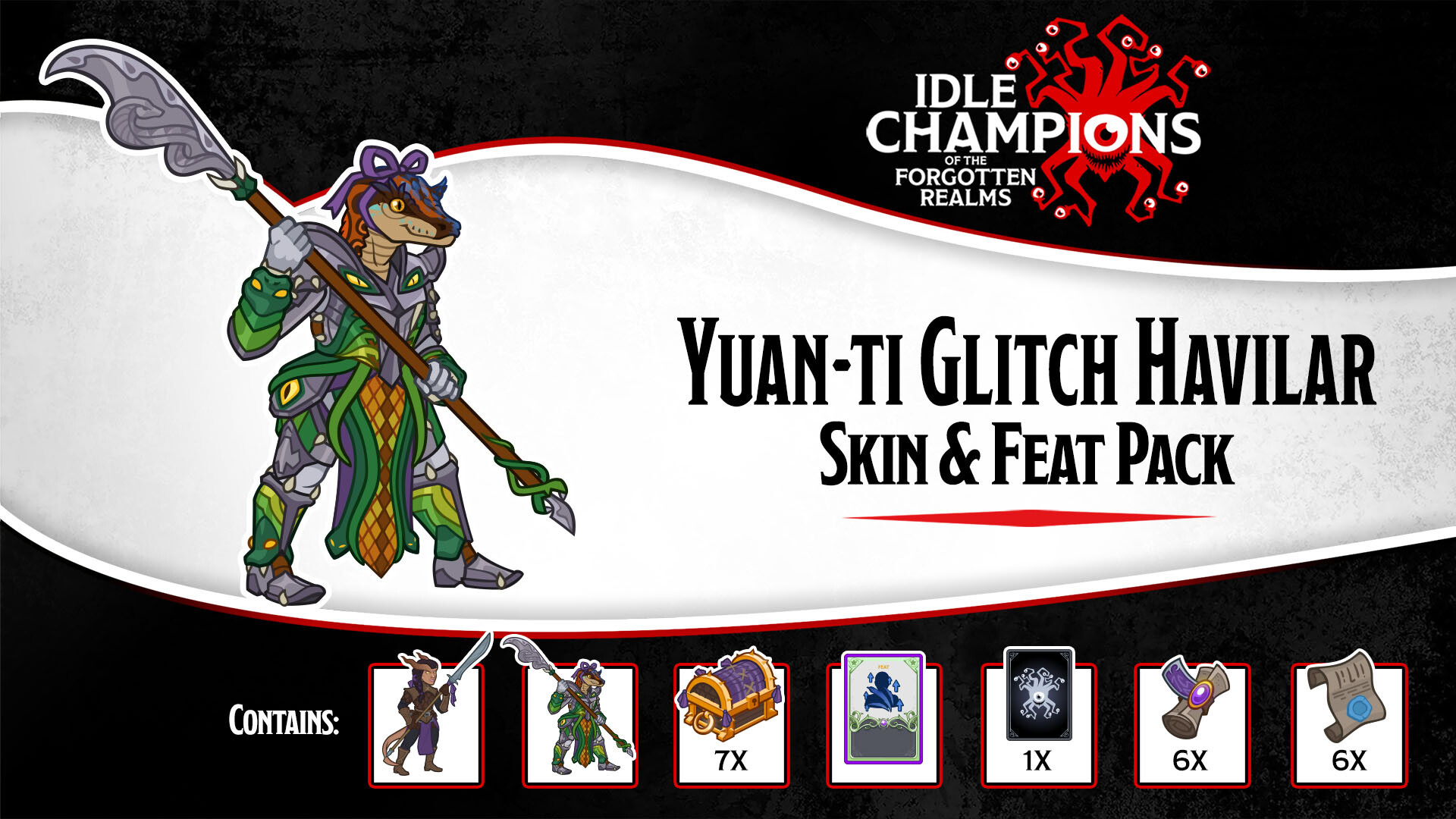 Idle Champions - Yuan-ti Glitch Havilar Skin & Feat Pack Featured Screenshot #1