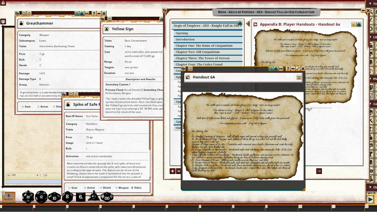 Fantasy Grounds - Aegis of Empires 6: Knight Fall in Old Curgantiumのスクリーンショット 1
