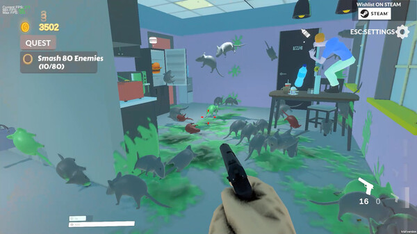 Screenshot of MousePinch Special Agency 猫屎冰奇鼠卑手挨阵打 gameplay showing in-action mechanics