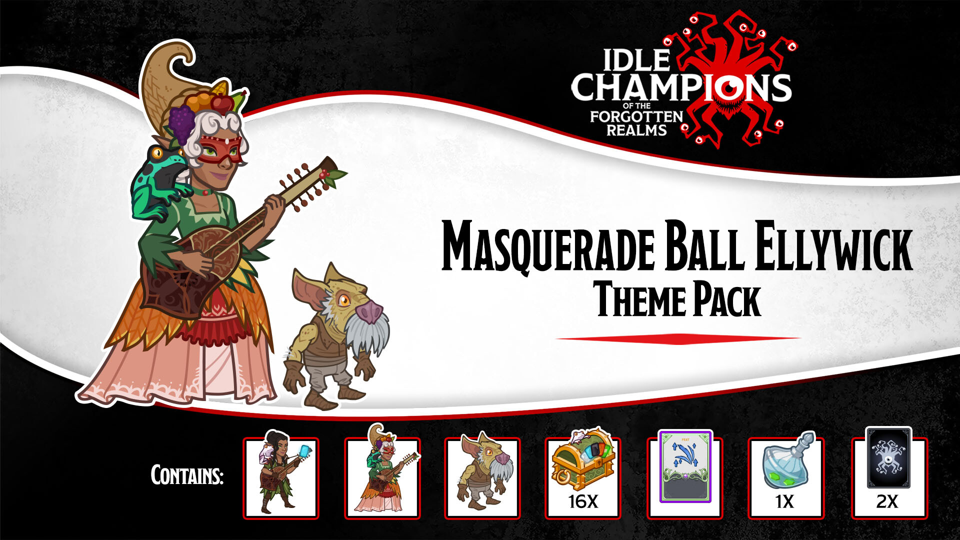 Idle Champions - Masquerade Ball Ellywick Theme Pack Featured Screenshot #1