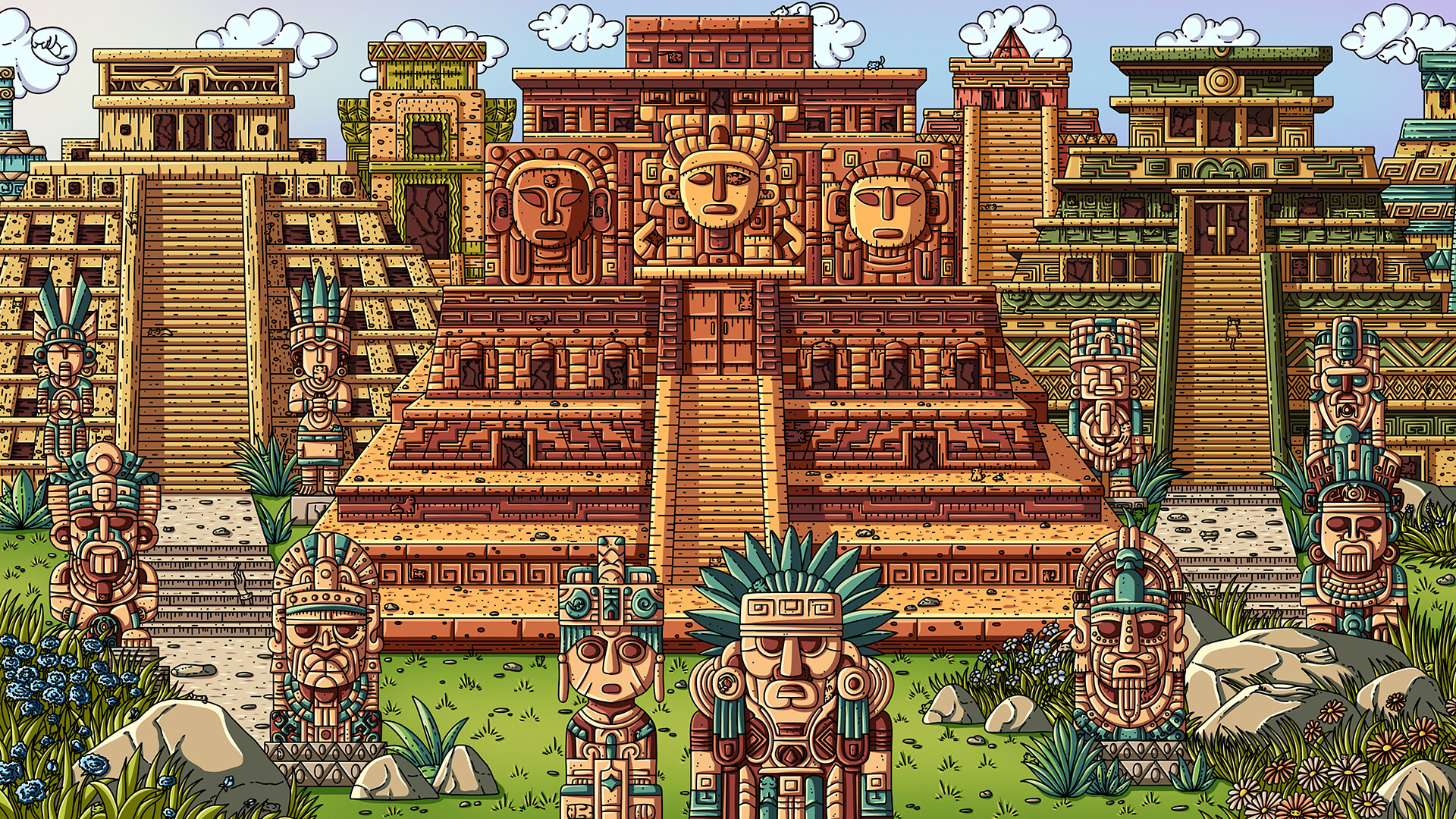 100 Aztec Cats screenshot