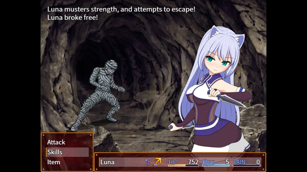Screenshot z Luna and the Wasted City of Sin