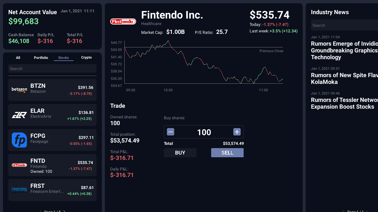 #6. Day Trader Tycoon (Steam) 由: DayTrade Games