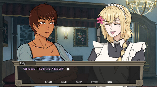 Screenshot 3 of Carpe Noctem - Yuri Visual Novel - more gameplay footage