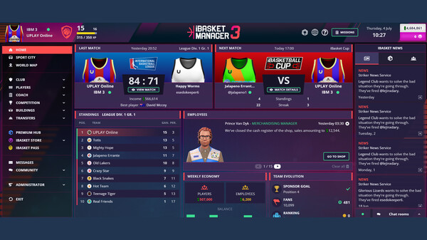 Screenshot z iBasket Manager 3 - Online Basketball Manager Screenshot z iBasket Manager 3 - Online Basketball Manager