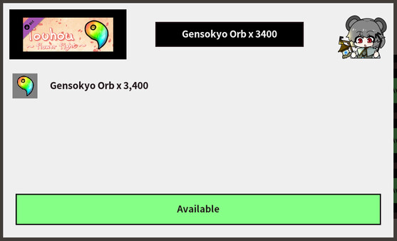 Touhou Flower Fight Gensokyo Orb x 3400