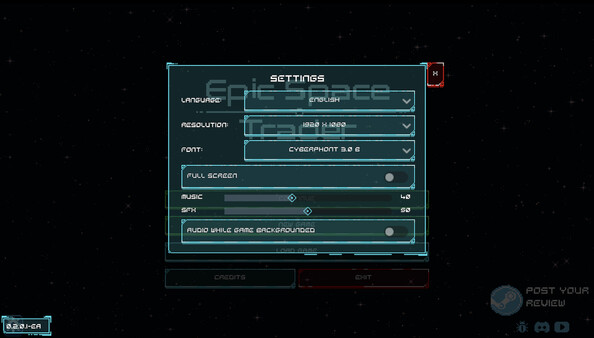 Screenshot z Epic Space Trader