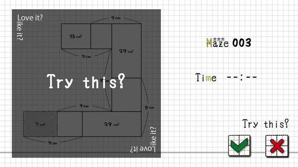 Screenshot z MENSEKI Genius!: Area maze puzzles