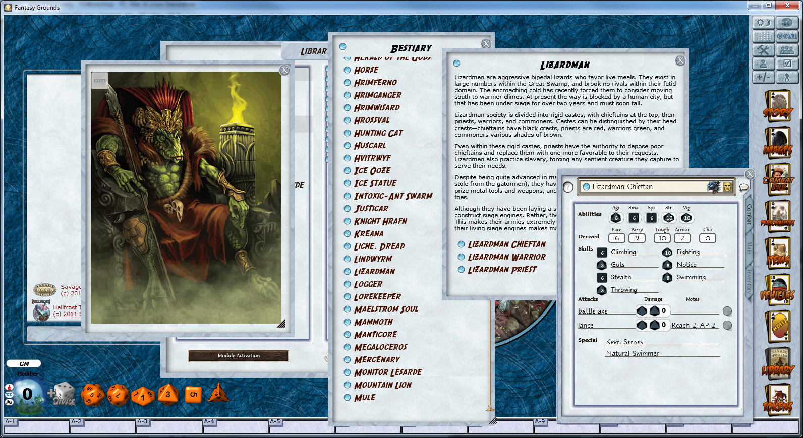Fantasy Grounds - Savage Worlds: Hellfrost Bestiary screenshot 2