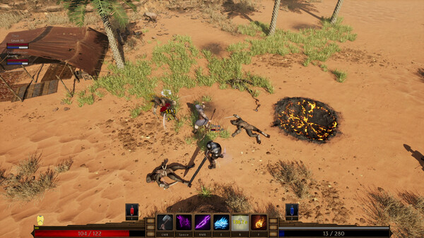 Screenshot of Varthos - Heir to the Throne gameplay showing in-action mechanics