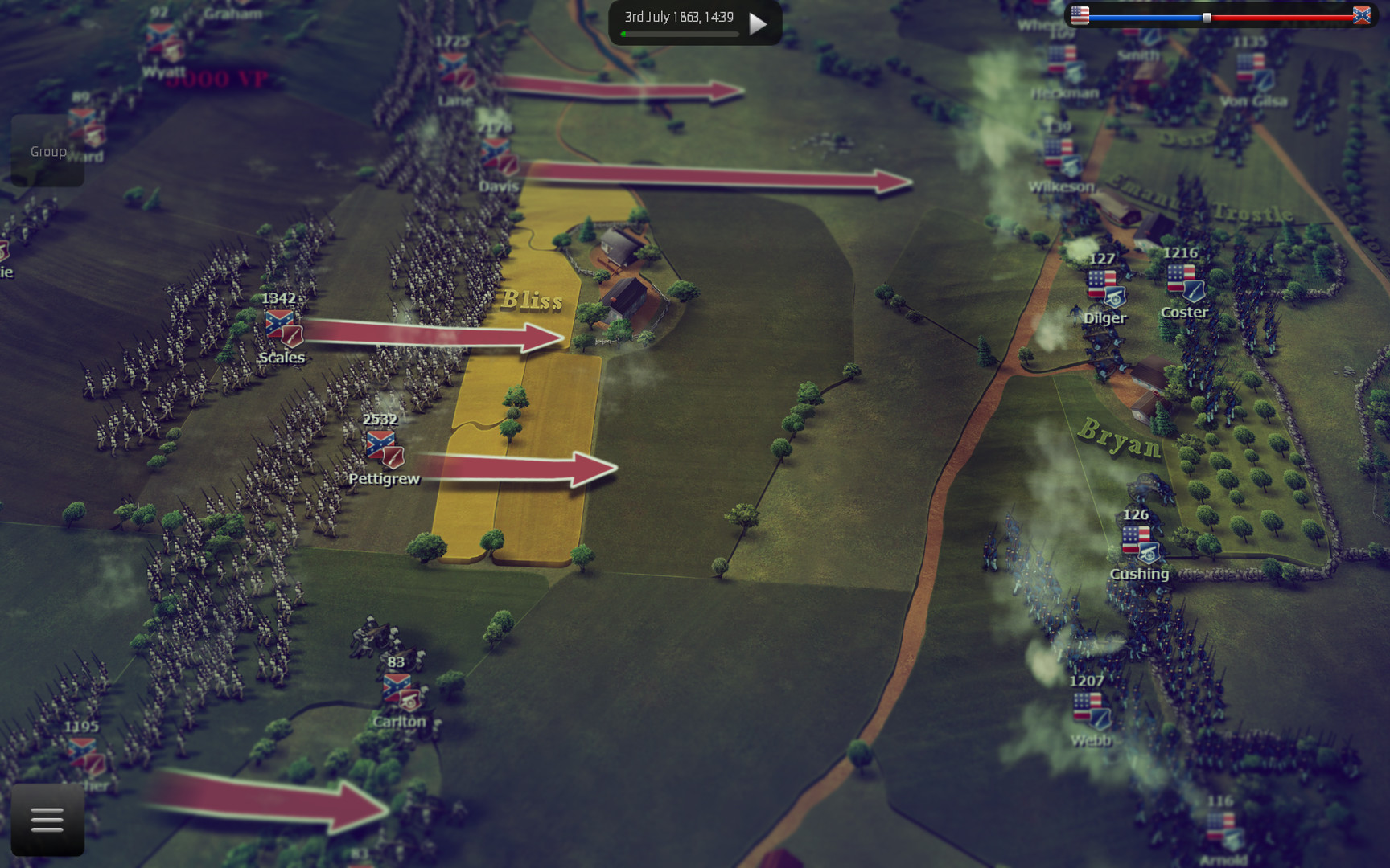 screenshot of Ultimate General: Gettysburg 1