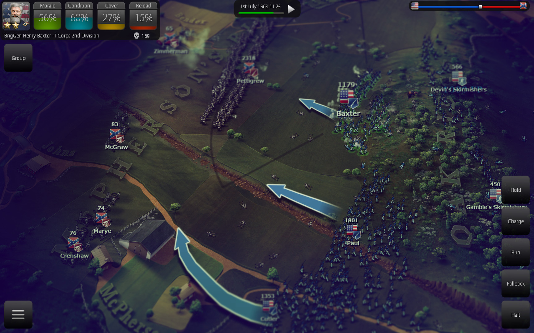 screenshot of Ultimate General: Gettysburg 2