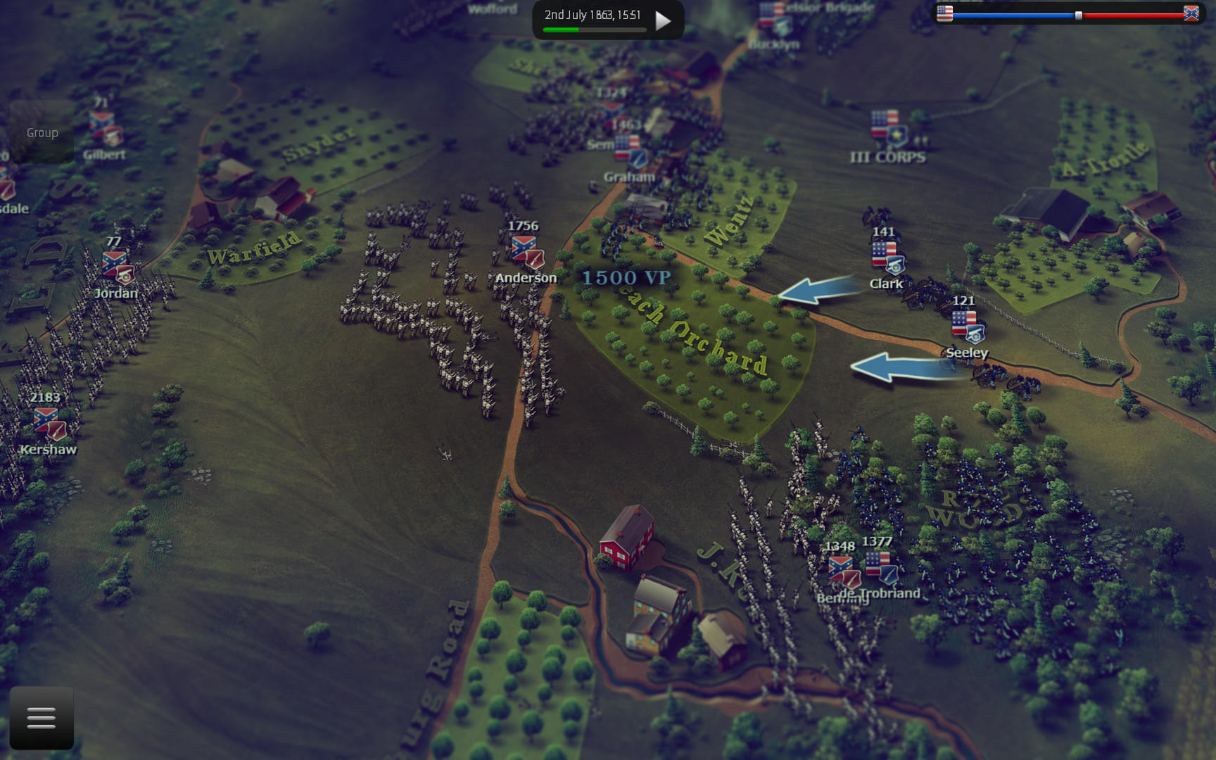 screenshot of Ultimate General: Gettysburg 6