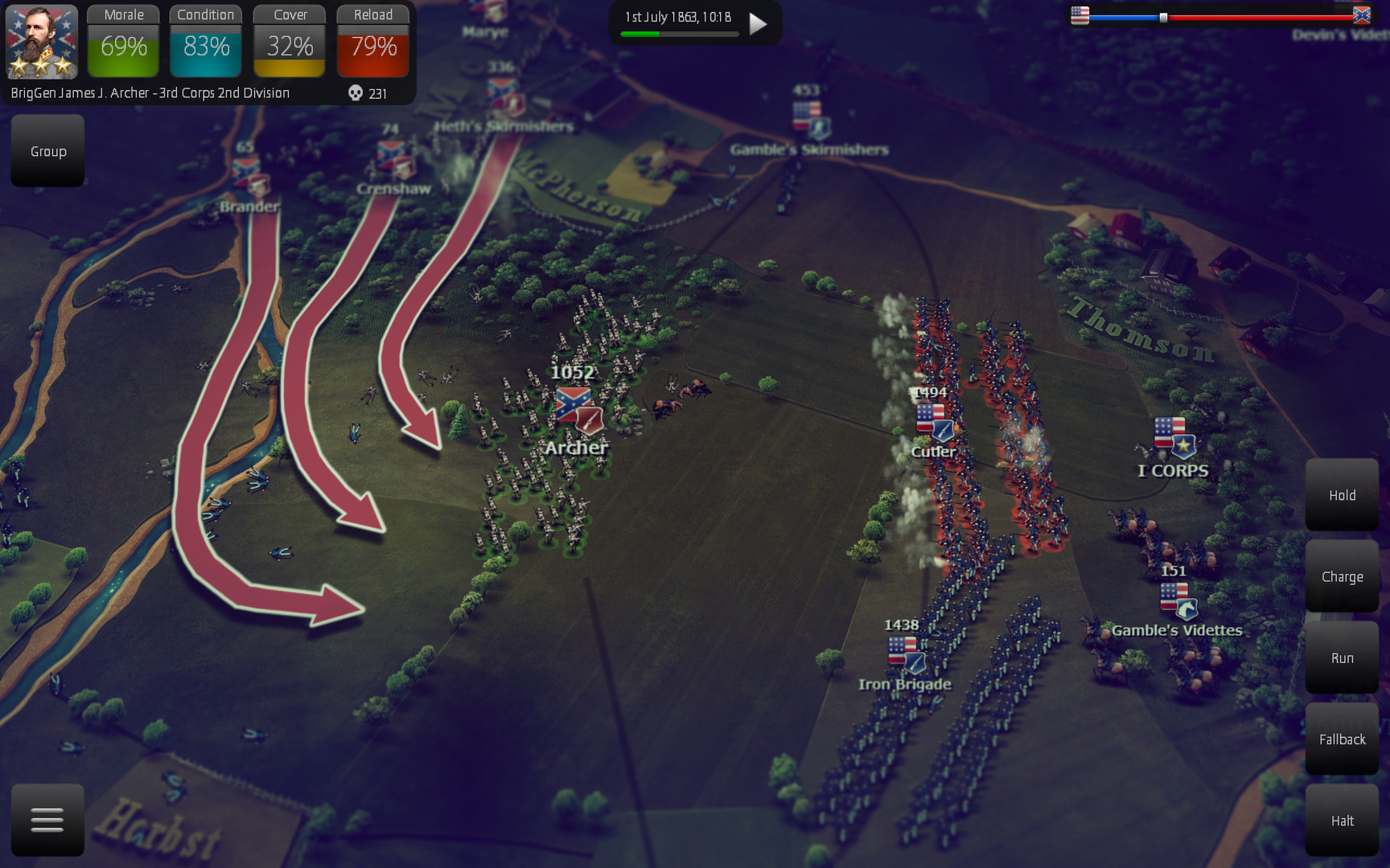 screenshot of Ultimate General: Gettysburg 7