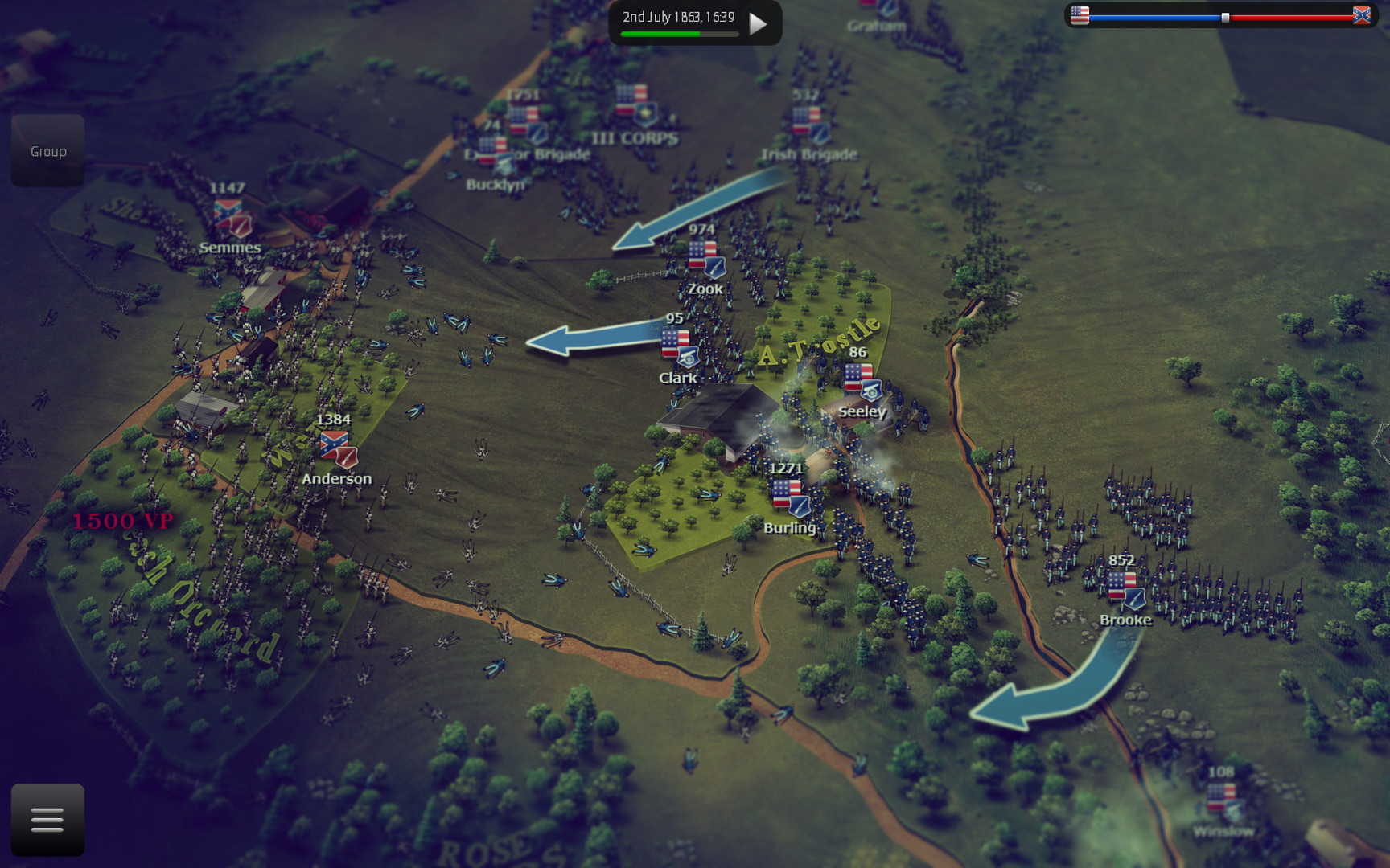 screenshot of Ultimate General: Gettysburg 11