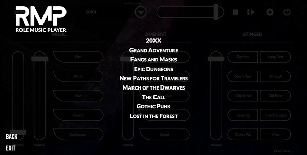 Screenshot z RMP: Role Music Player Screenshot z RMP: Role Music Player