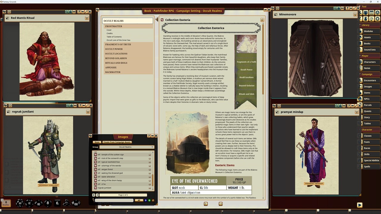 Fantasy Grounds - Pathfinder RPG - Campaign Setting: Occult Realmsのスクリーンショット 1