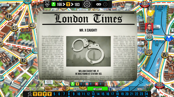 Screenshot z Scotland Yard