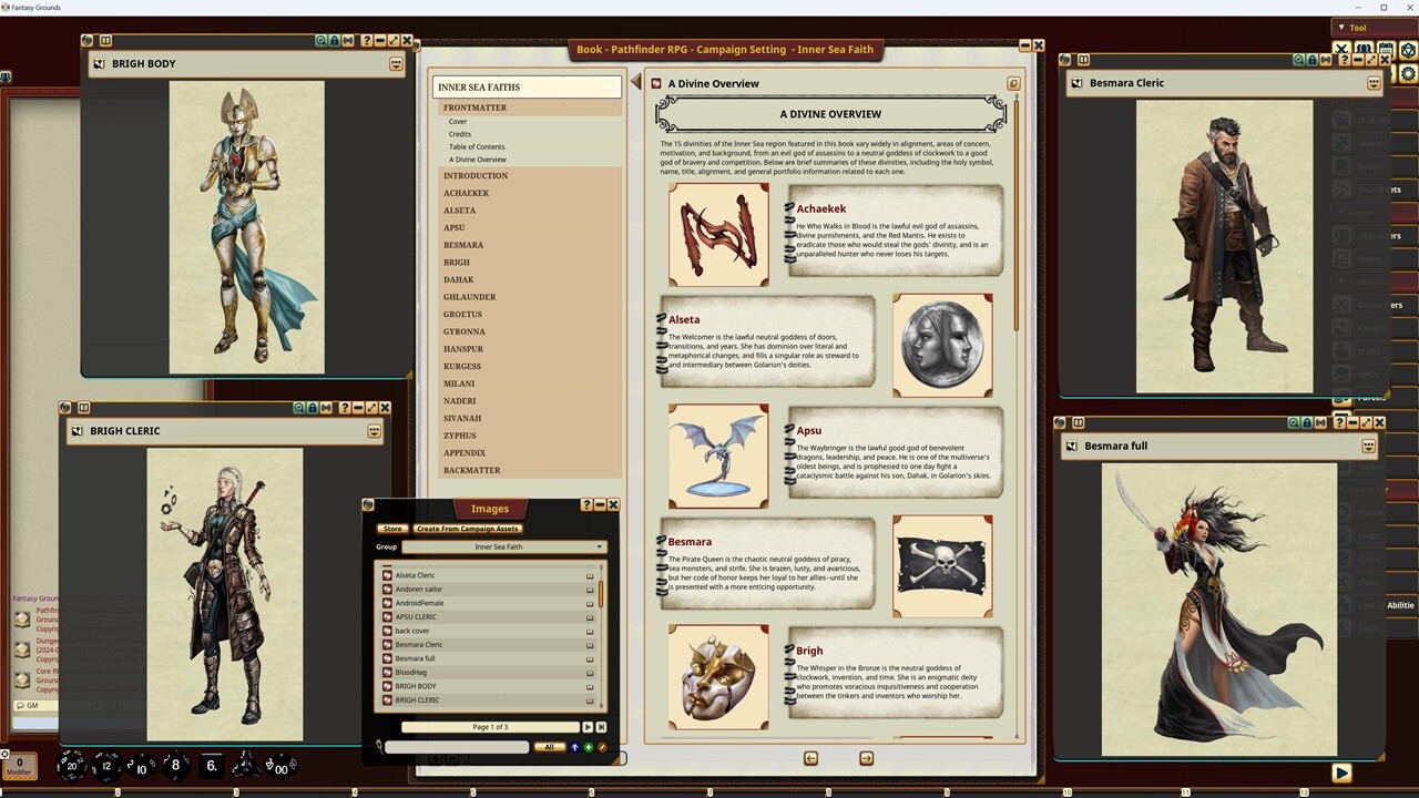 Fantasy Grounds - Pathfinder RPG - Campaign Setting: Inner Sea Faithsのスクリーンショット 1