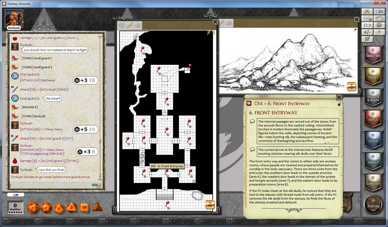 Fantasy Grounds - 3.5E/PFRPG 1 on 1 Adventure #3 The Forbidden Hills screenshot 1
