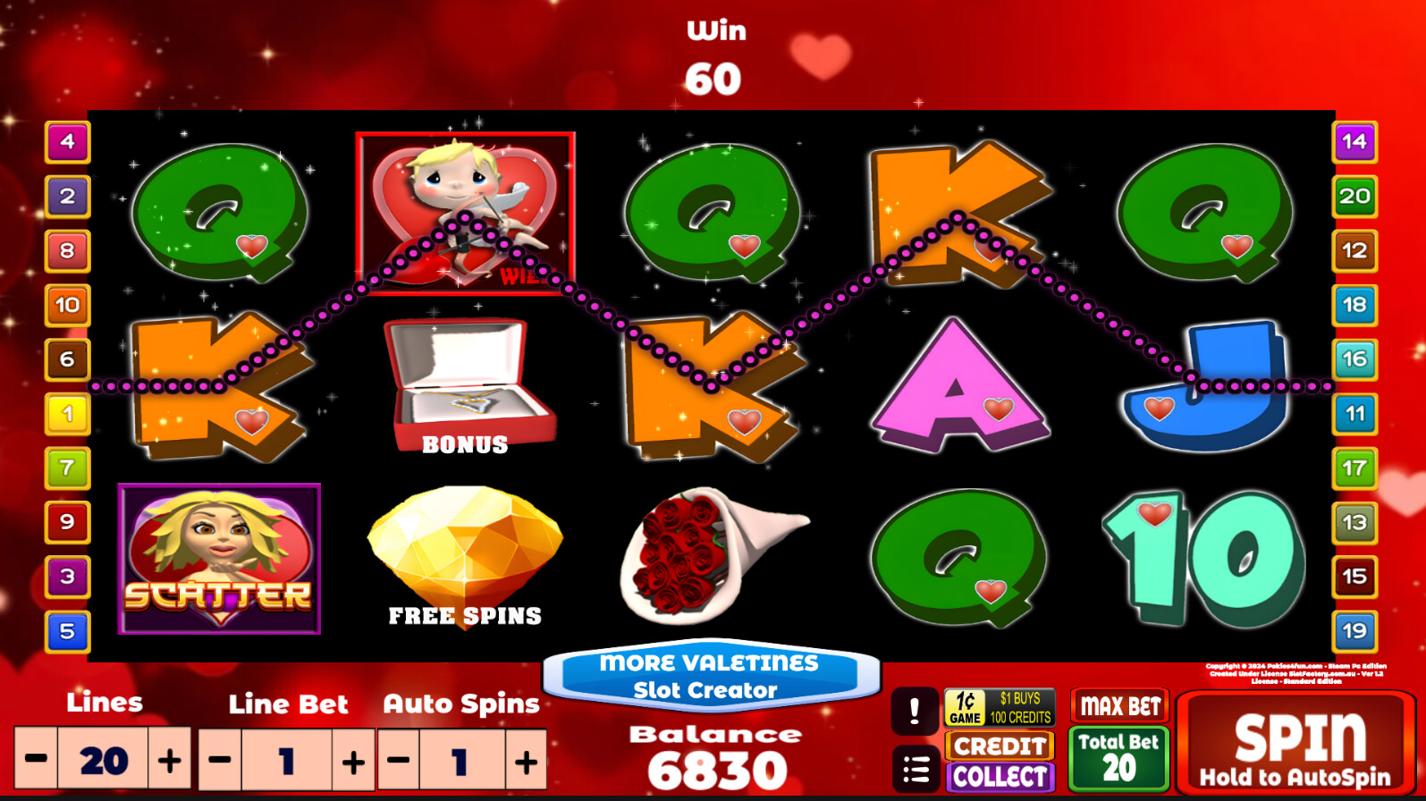 More Valentines Slot Creator - More Panda Addon Theme Featured Screenshot #1