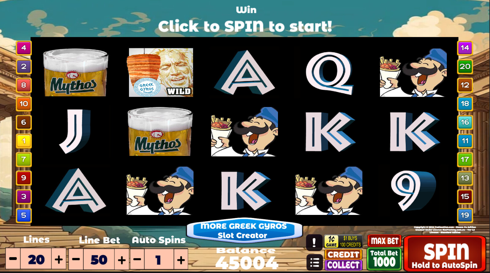 More Panda Slot Creator - Greek Gyros Addon Theme Featured Screenshot #1